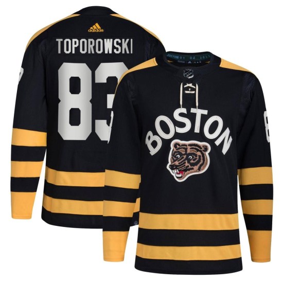 Luke Toporowski Boston Bruins Youth Authentic 2023 Winter Classic Adidas Jersey - Black