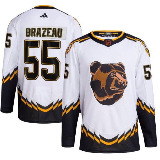 Justin Brazeau Boston Bruins Authentic Reverse Retro 2.0 Adidas Jersey - White