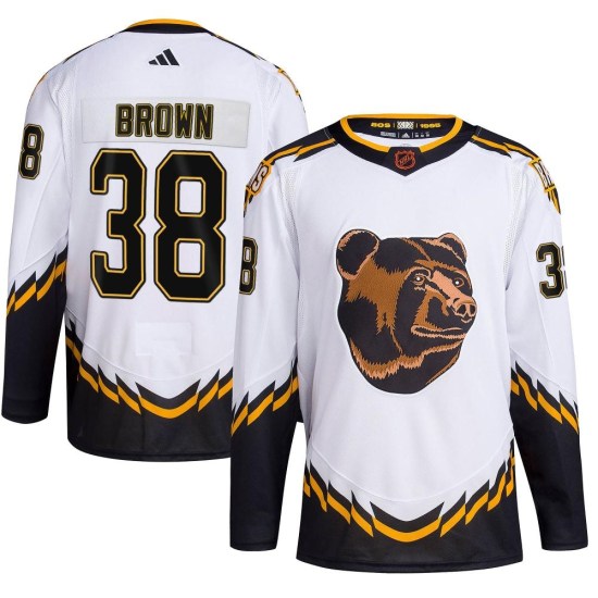 Patrick Brown Boston Bruins Authentic Reverse Retro 2.0 Adidas Jersey - White