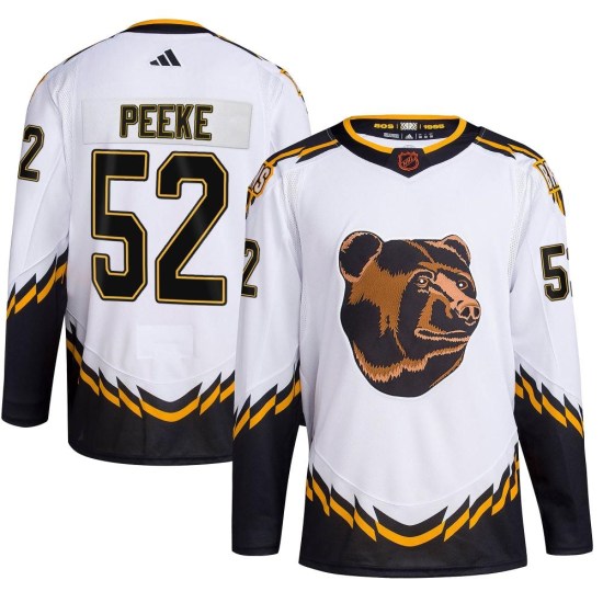 Andrew Peeke Boston Bruins Authentic Reverse Retro 2.0 Adidas Jersey - White