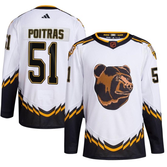 Matthew Poitras Boston Bruins Authentic Reverse Retro 2.0 Adidas Jersey - White