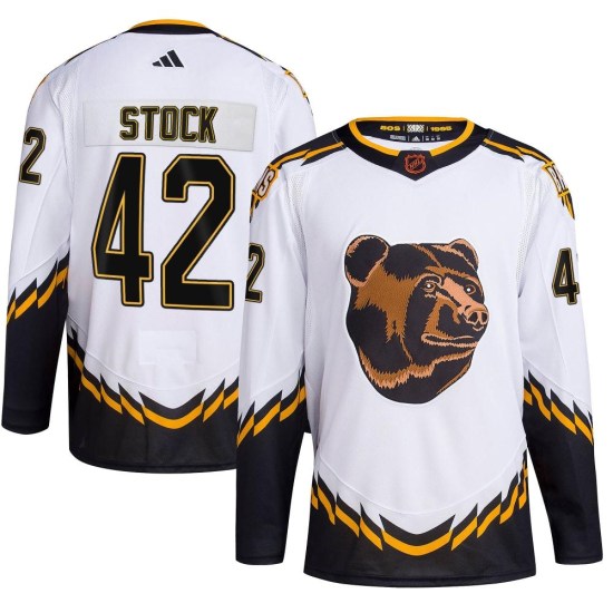 Pj Stock Boston Bruins Authentic Reverse Retro 2.0 Adidas Jersey - White