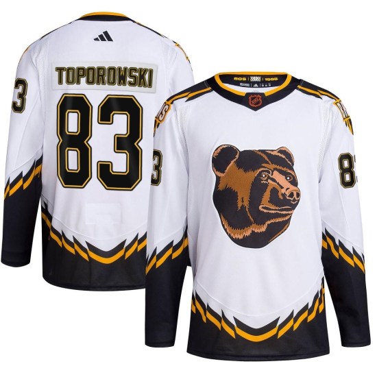 Luke Toporowski Boston Bruins Authentic Reverse Retro 2.0 Adidas Jersey - White