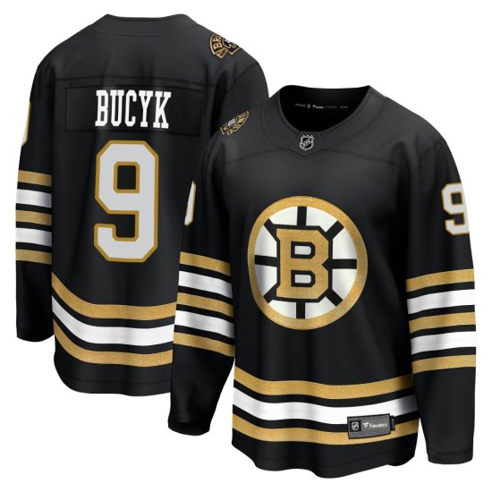 Johnny Bucyk Boston Bruins Youth Premier Breakaway 100th Anniversary Fanatics Branded Jersey - Black