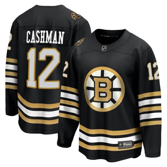 Wayne Cashman Boston Bruins Youth Premier Breakaway 100th Anniversary Fanatics Branded Jersey - Black