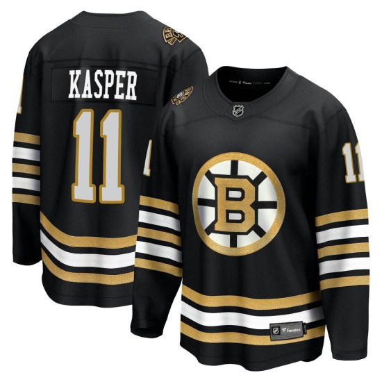 Steve Kasper Boston Bruins Youth Premier Breakaway 100th Anniversary Fanatics Branded Jersey - Black
