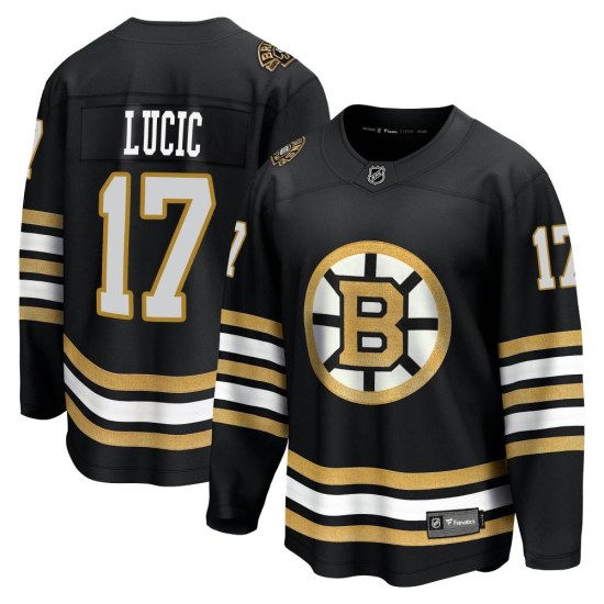 Milan Lucic Boston Bruins Youth Premier Breakaway 100th Anniversary Fanatics Branded Jersey - Black