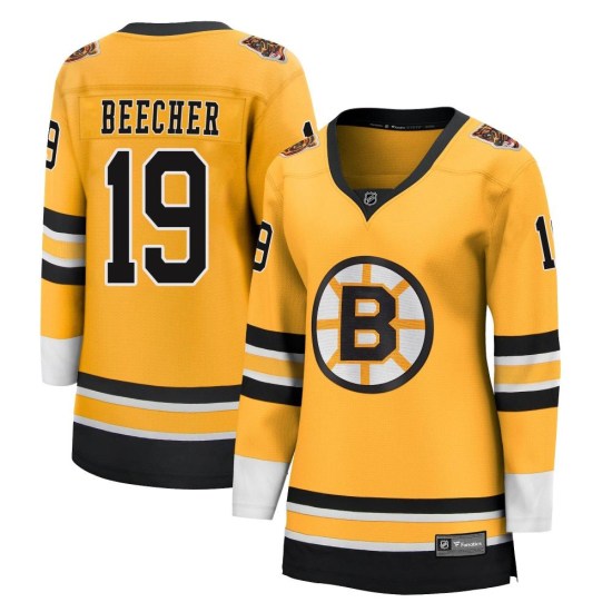 Johnny Beecher Boston Bruins Women's Breakaway 2020/21 Special Edition Fanatics Branded Jersey - Gold