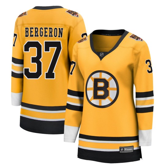 Patrice Bergeron Boston Bruins Women's Breakaway 2020/21 Special Edition Fanatics Branded Jersey - Gold