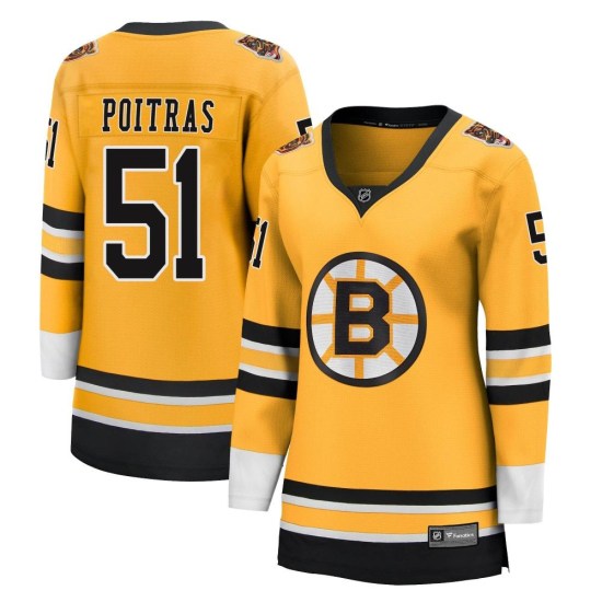 Matthew Poitras Boston Bruins Women's Breakaway 2020/21 Special Edition Fanatics Branded Jersey - Gold